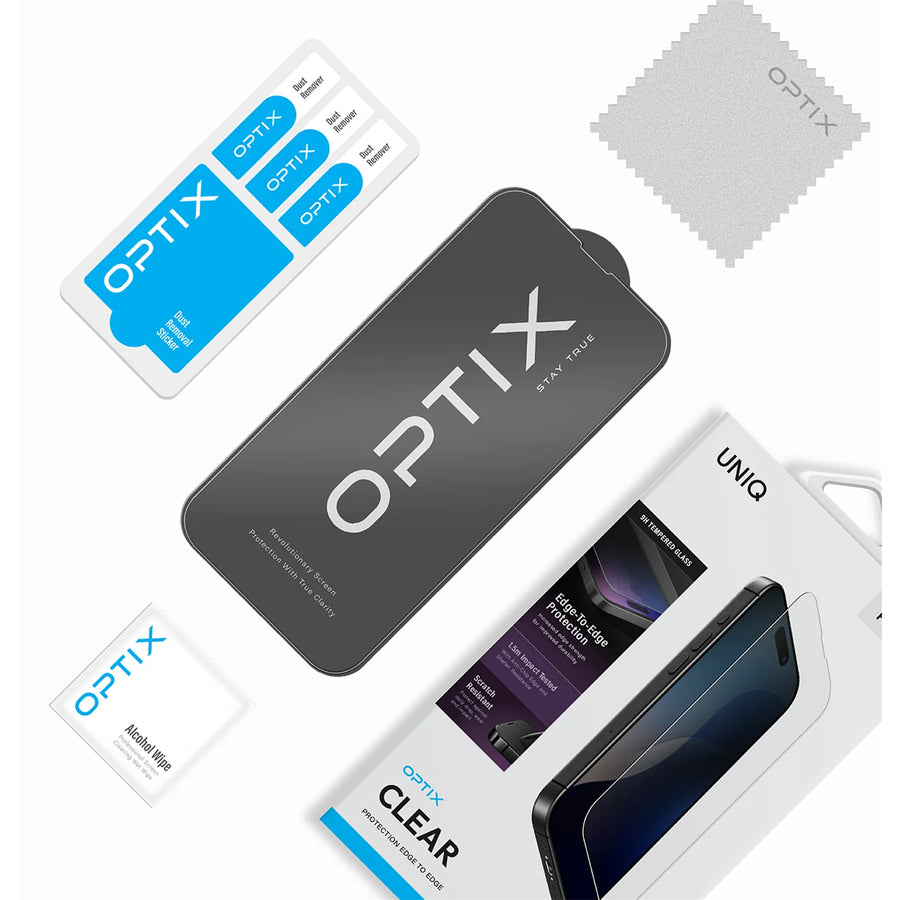 Uniq iPhone 16 Pro Max (6.9") Optix Clear Tempered Glass Screen Protector - Clear