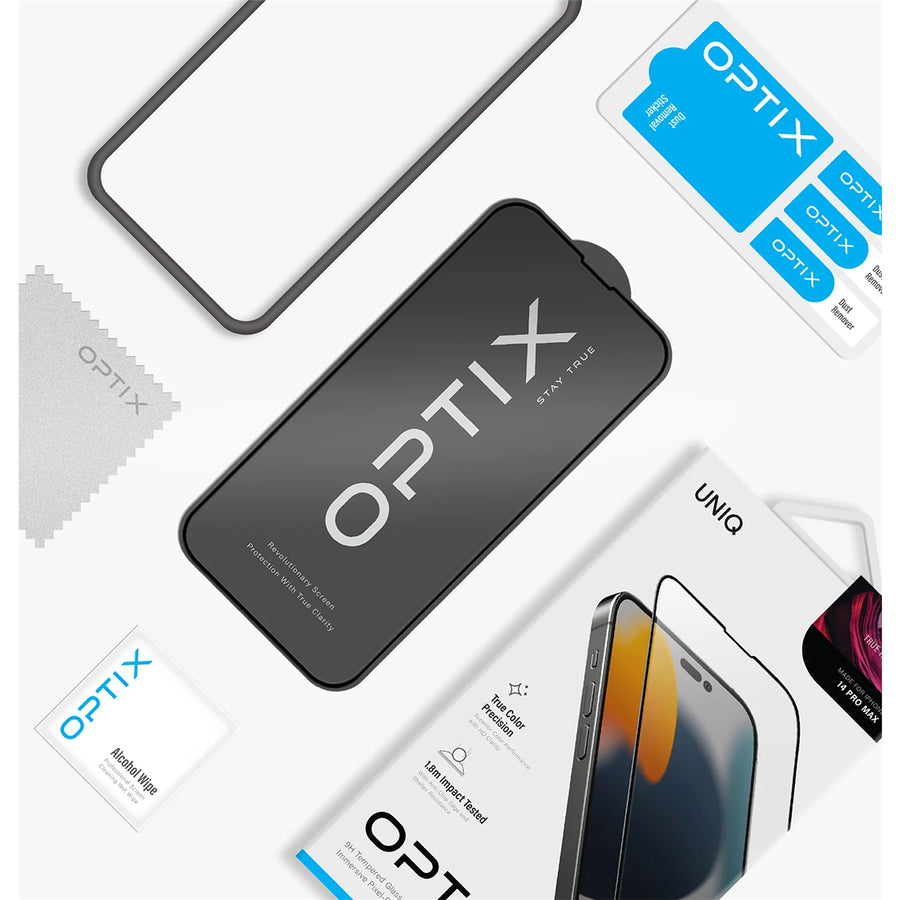 Uniq iPhone 17e/16e/14/13/13 Pro Optix Vivid Tempered Glass Screen Protector - Clear