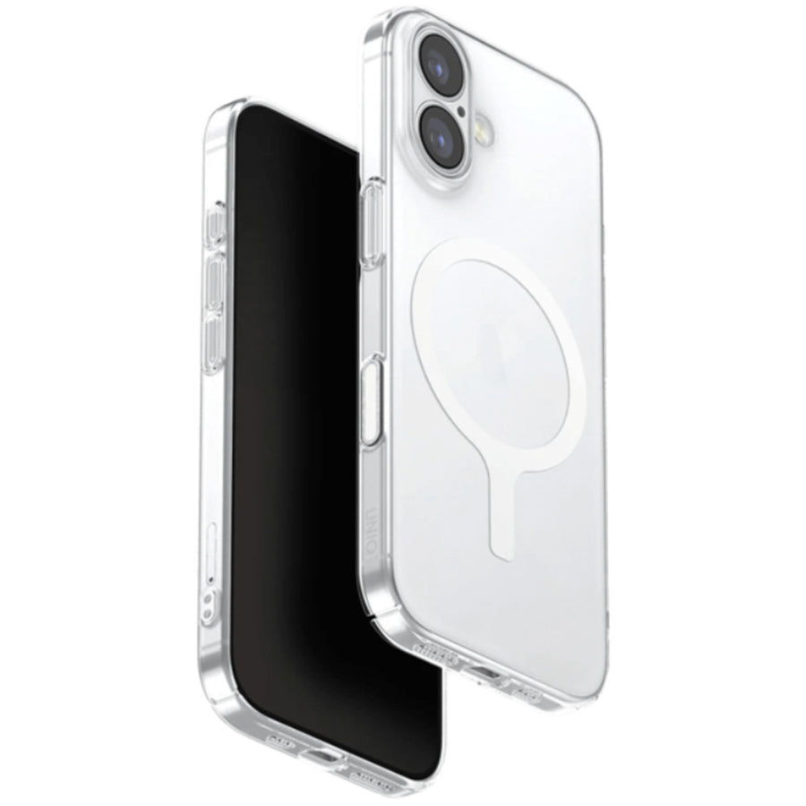 Uniq iPhone 17 (6.3") 2025   Magclick Charging Airsuit Case - Glossy Clear / White
