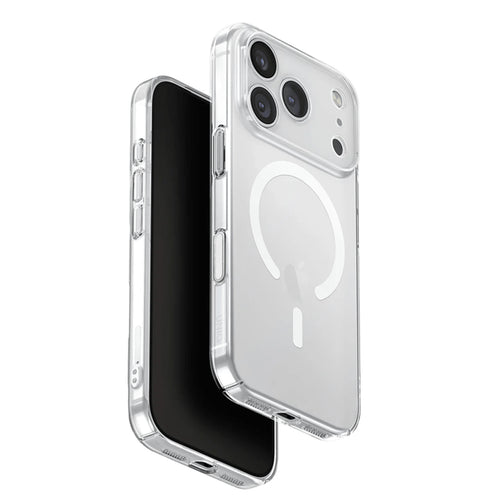 Uniq iPhone 17 Pro (6.3") 2025   Magclick Charging Airsuit Case - Glossy Clear / White