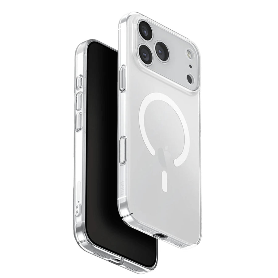 Uniq iPhone 17 Pro Max (6.9") 2025   Magclick Charging Airsuit Case - Glossy Clear / White