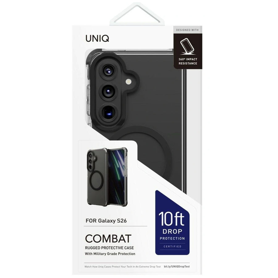 Uniq Galaxy S26 (2026)   Magclick Charging Combat Case - Carbon Black