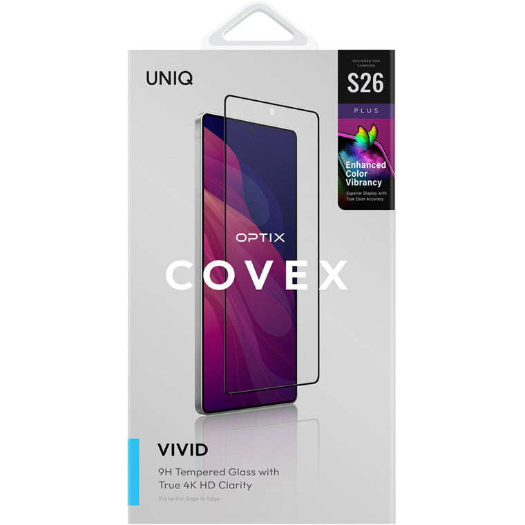 Uniq Galaxy S26+ (2026) Optix Vivid Tempered Glass Screen Protector - Clear