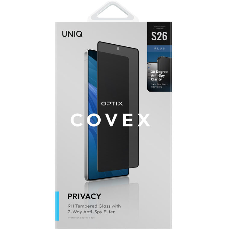 Uniq Galaxy S26+ (2026) Optix  Tempered Glass Screen Protector - Privacy