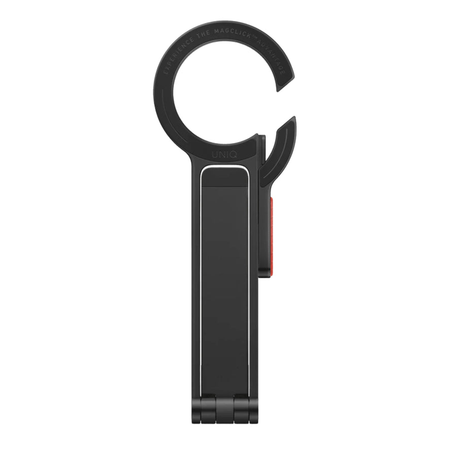 Uniq Aluminium Magnetic Carabiner Tripod - Carbon Volt - Premium Aluminum with Silicone - Strong Magnetic -  Lightweight - Durable - Dual-Function Design Transforms from Tripod to Selfie