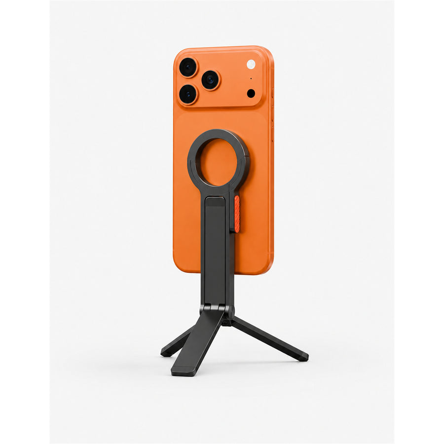 Uniq Aluminium Magnetic Carabiner Tripod - Carbon Volt - Premium Aluminum with Silicone - Strong Magnetic -  Lightweight - Durable - Dual-Function Design Transforms from Tripod to Selfie