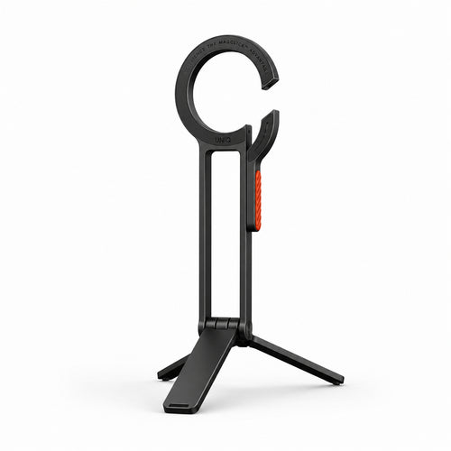 Uniq Aluminium Magnetic Carabiner Tripod - Carbon Volt - Premium Aluminum with Silicone - Strong Magnetic -  Lightweight - Durable - Dual-Function Design Transforms from Tripod to Selfie