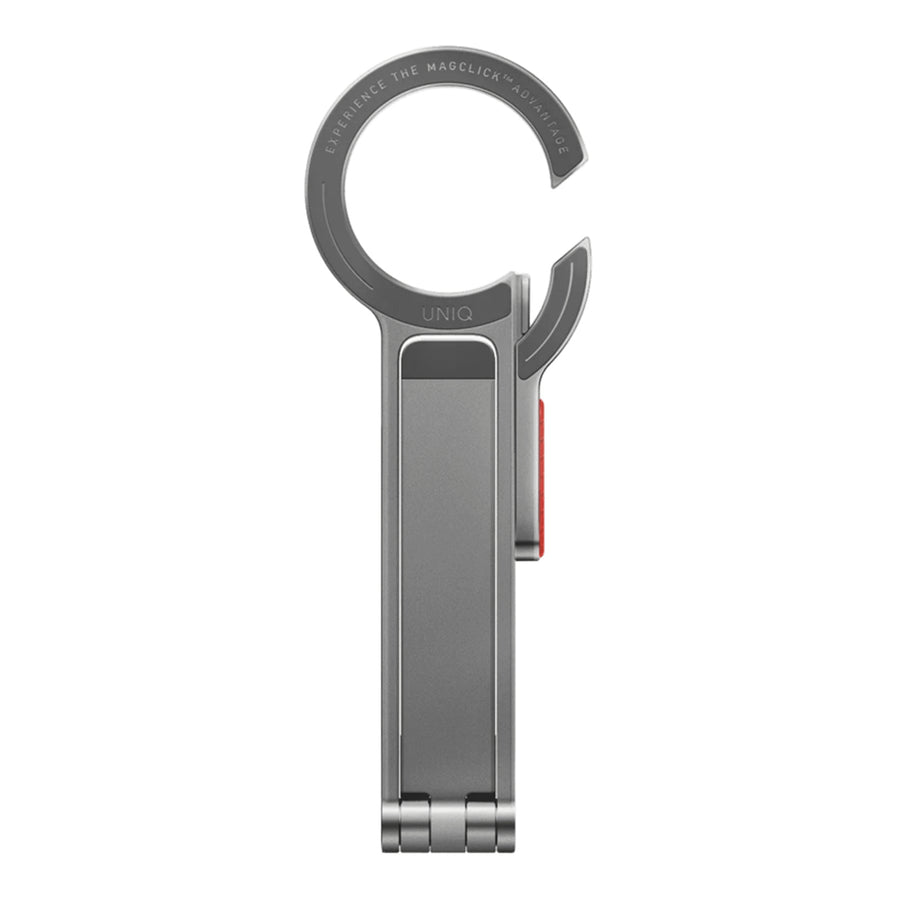 Uniq Aluminium Magnetic Carabiner Tripod - Steel Volt - Premium Aluminum with Silicone - Strong Magnetic - Lightweight - Durable - Dual-Function Design Transforms from Tripod to Selfie Stick for Hands-Free or Handheld Capture
