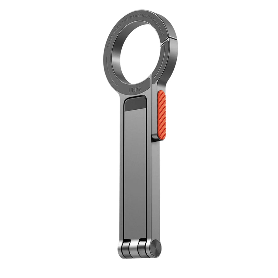 Uniq Aluminium Magnetic Carabiner Tripod - Steel Volt - Premium Aluminum with Silicone - Strong Magnetic - Lightweight - Durable - Dual-Function Design Transforms from Tripod to Selfie Stick for Hands-Free or Handheld Capture