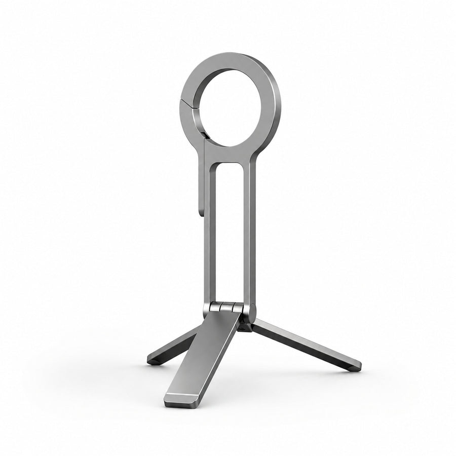 Uniq Aluminium Magnetic Carabiner Tripod - Steel Volt - Premium Aluminum with Silicone - Strong Magnetic - Lightweight - Durable - Dual-Function Design Transforms from Tripod to Selfie Stick for Hands-Free or Handheld Capture