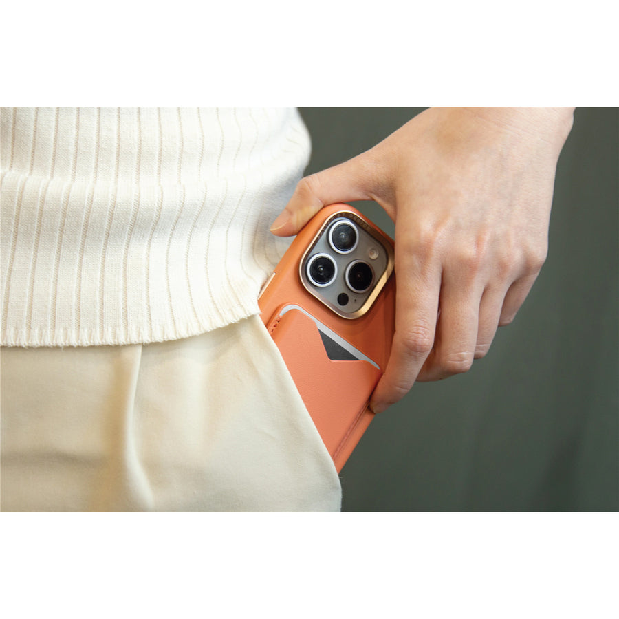 Uniq Lyden Evo Magnetic Stand Card Holder/Wallet - Steel Blue - Strong Magnetic Snap - Holds Up to 3 Cards Storage - Built-in Kickstand Supports Both Portrait and Landscape Modes