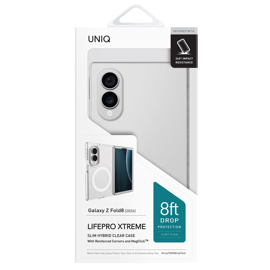 Uniq Galaxy Z Fold8 Magclick Charging  Lifepro Xtreme Case - Crystal Clear