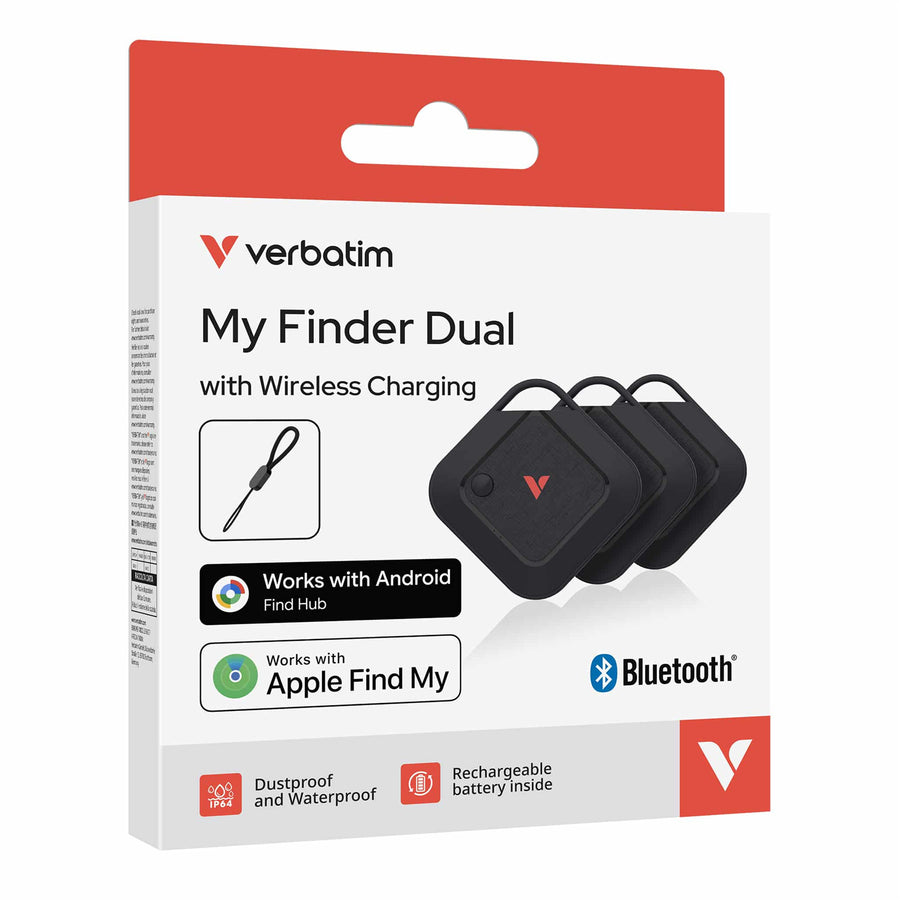 Verbatim 30210 DUAL WIRELESS TRACKING TAG 3PK BLACK
