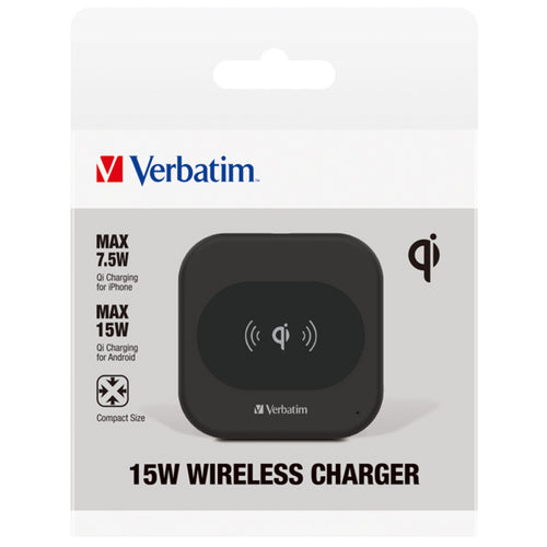 Verbatim 66597 15W Qi Certified Essentials Wireless Charger Black