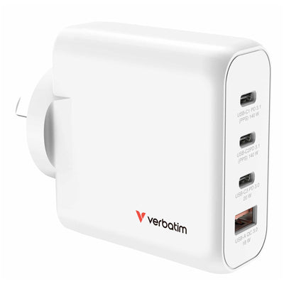 Verbatim 67035 140W 4-Port Gan Wall Charger