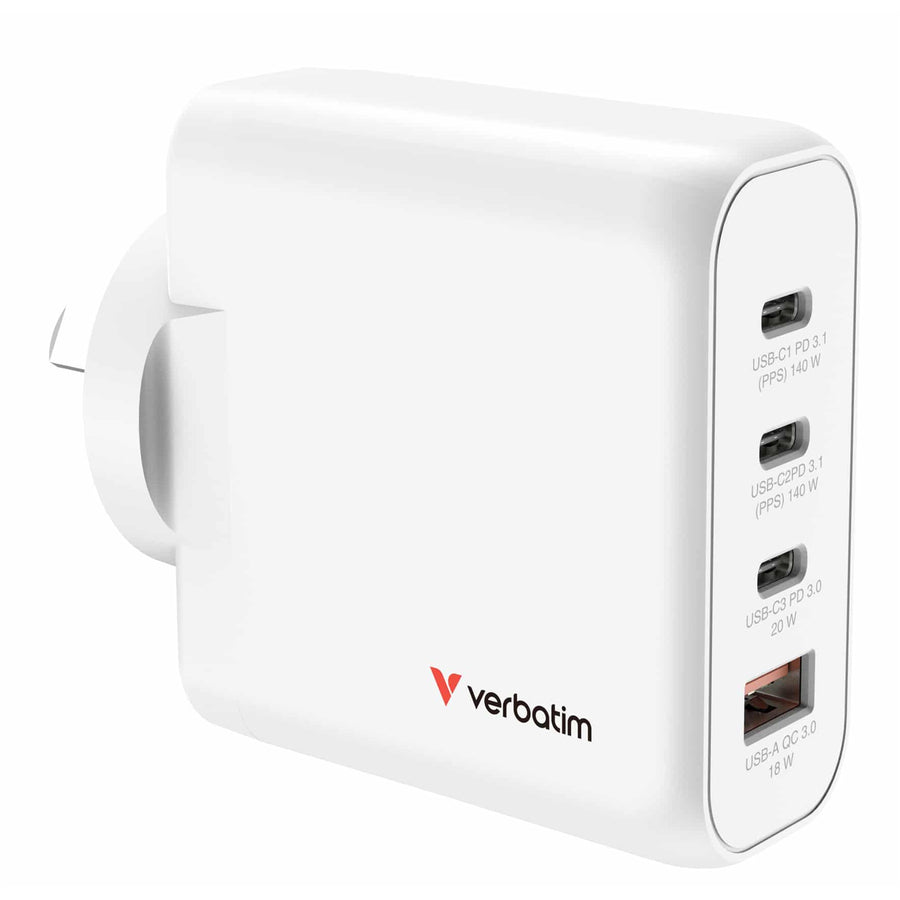 Verbatim 67035 140W 4-Port Gan Wall Charger