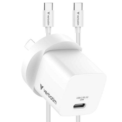 Verbatim 32397 Bundle Mini GaN Charger 20W W/C USB-C Cable AUS