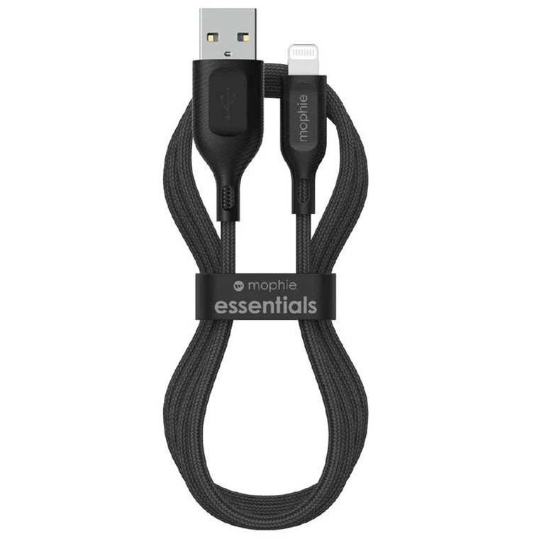 ZAGG 409913188 - Mophie Essential USB-A-Lightning-Kabel Geflochten 2M - Schwarz