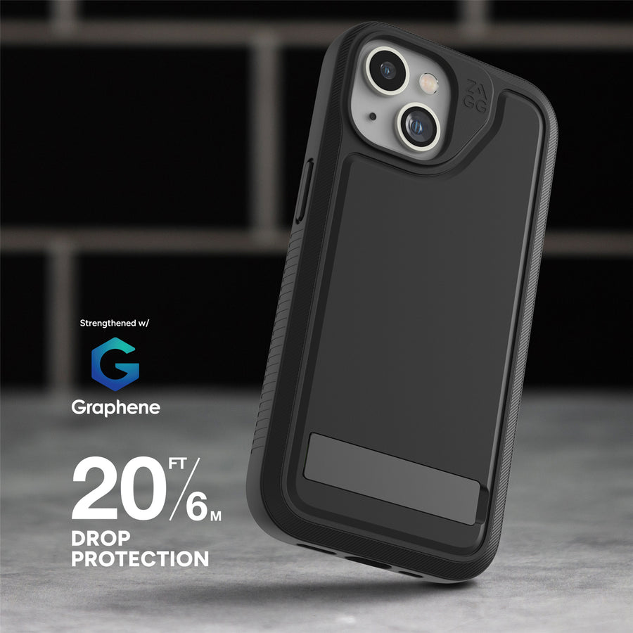 Zagg International 702312724 - ZAGG Everest Snap mit Ständer - iPhone 15 - Schwarz