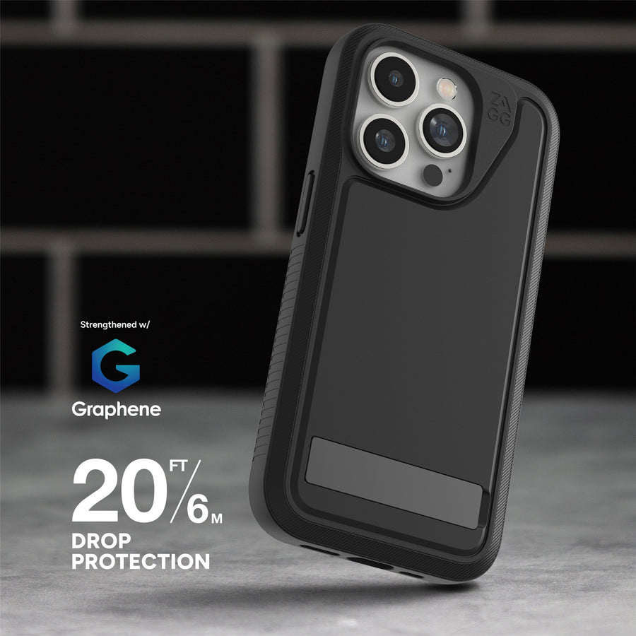 Zagg International 702312726 - ZAGG Everest Snap w/ Kickstand - iPhone 15 Pro - Black