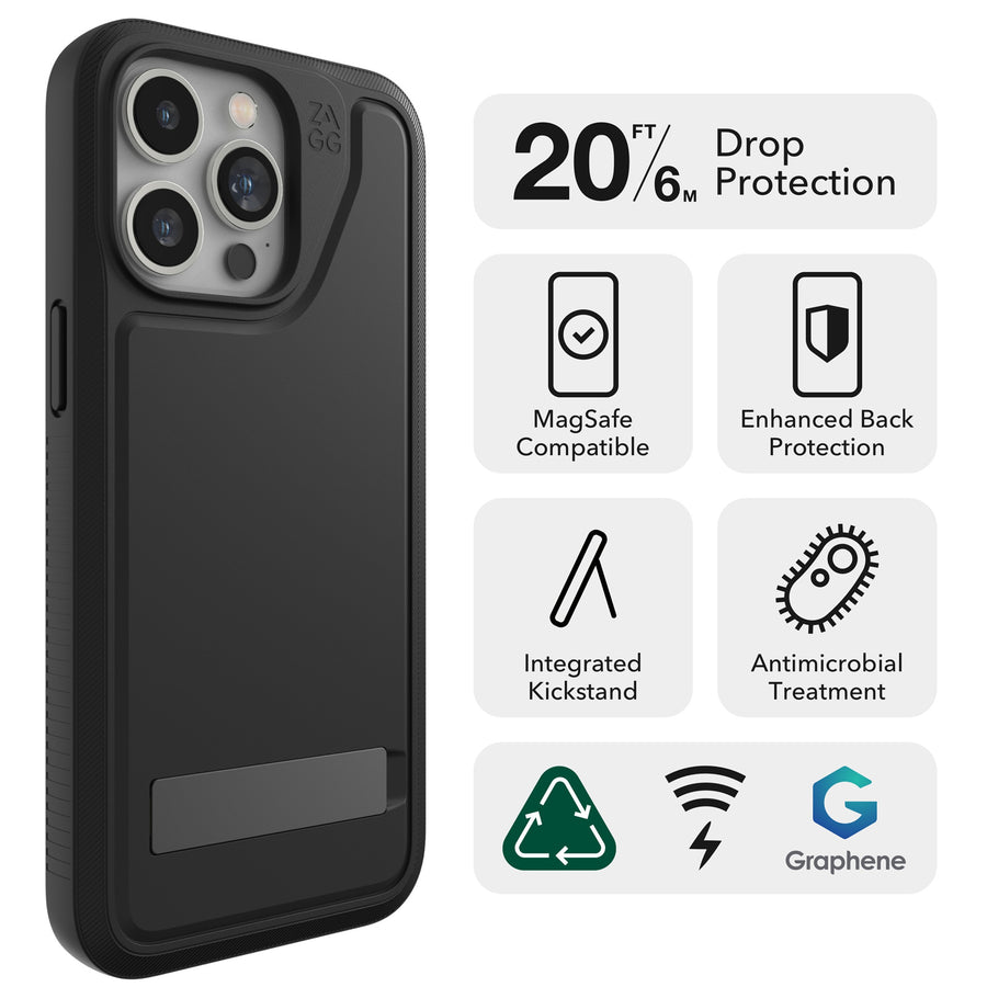 ZAGG Everest Snap w/ Kickstand - iPhone 15 Pro Max - Black 702312727
