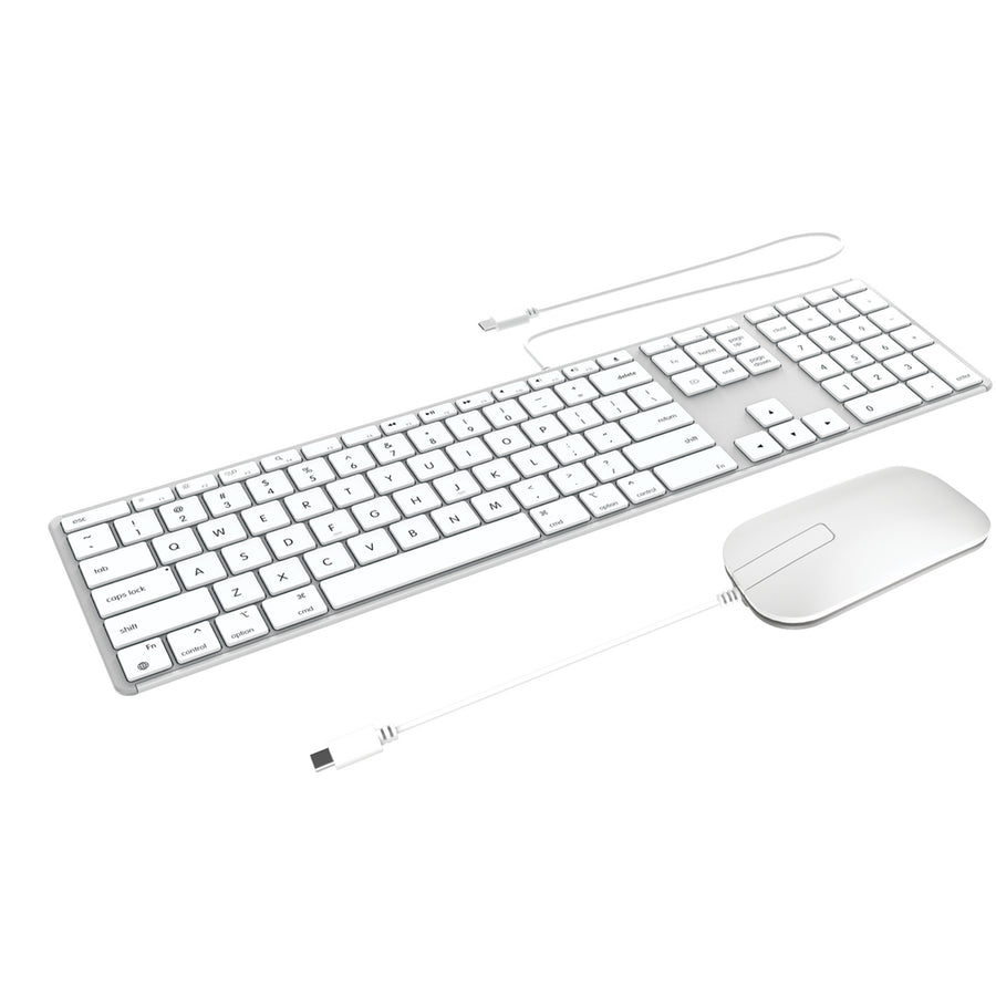 ZAGG Keyboard Mouse Combo Education, Apple/Universal, USB-C, White