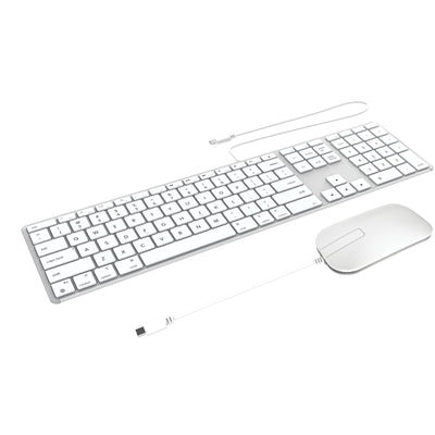 ZAGG Keyboard Mouse Combo Education, Apple/Universal, USB-C, White