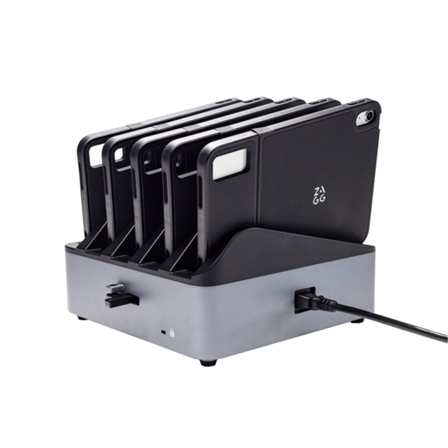 109918213 - ZAGG ChargeStation Pro Base + Five Cases with Hand Straps for iPad A16 (2025), iPad 10th G