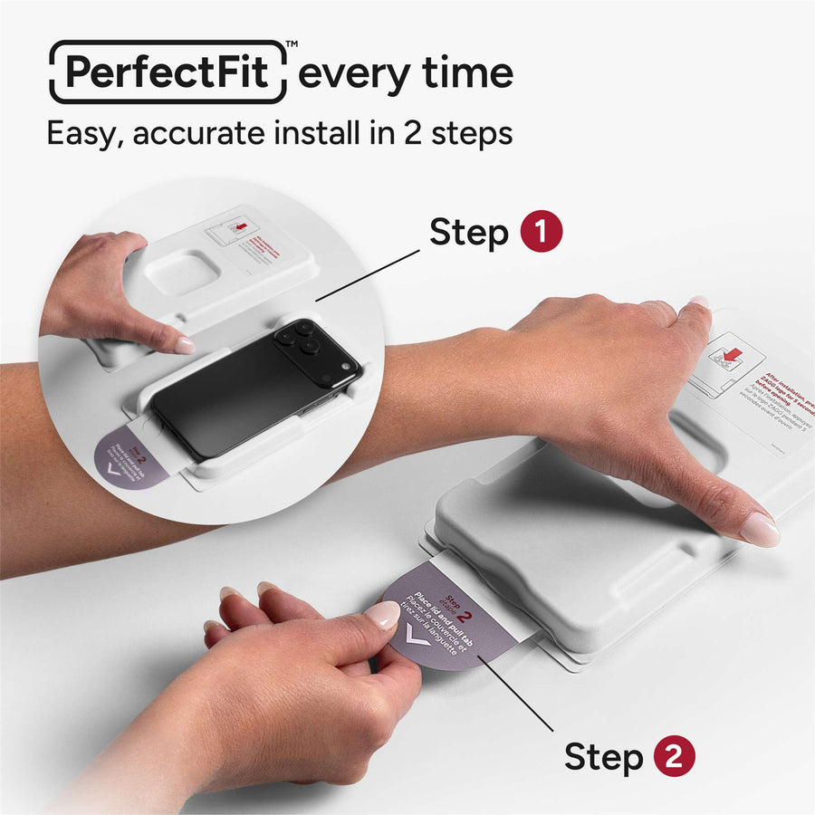 200118665 - ZAGG InvisibleShield Glass Elite Privacy 360 Screen Protector, Apple 17 Pro