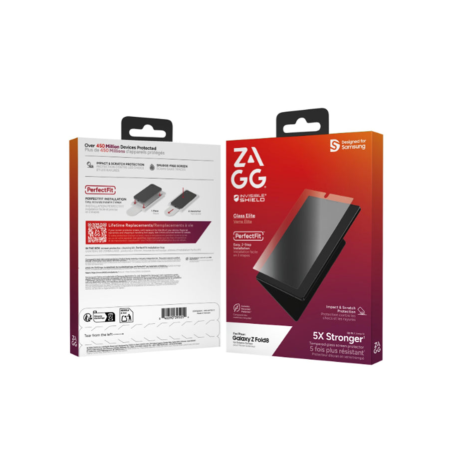 ZAGG Samsung Galaxy Z Fold8 (2026) InvisibleShield Glass Elite Screen Protector (Outside)