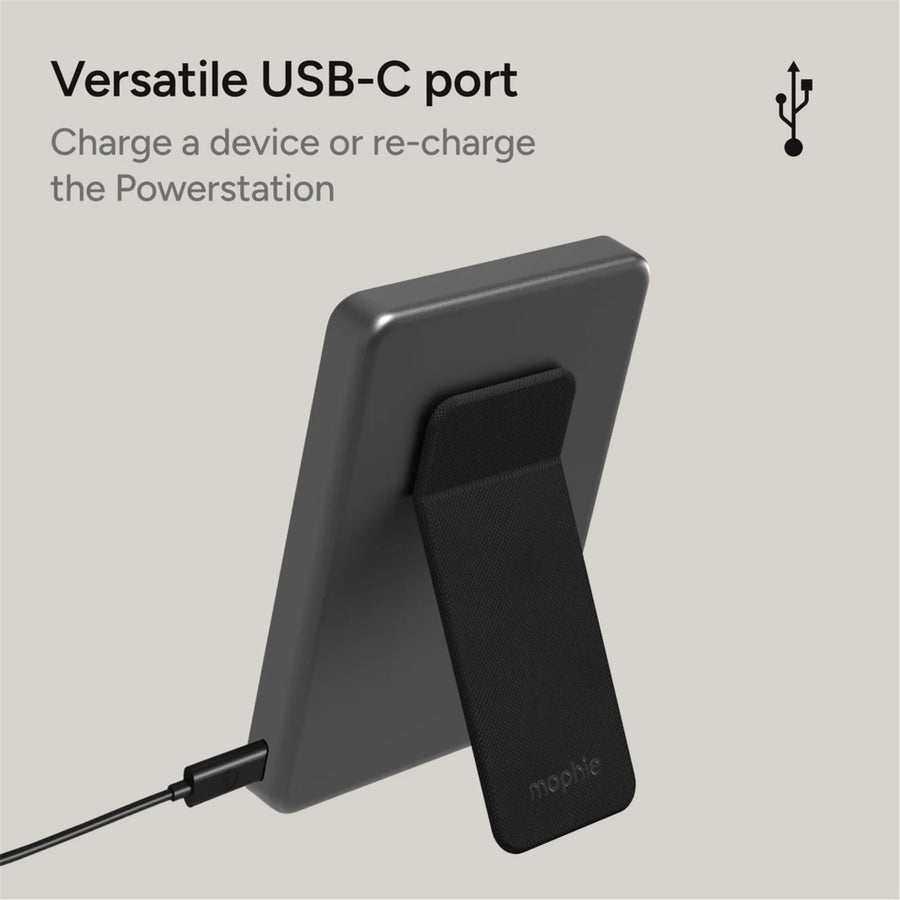 ZAGG 401118249 - mophie PowerStation mini with stand Qi2 Wireless 5k, Black