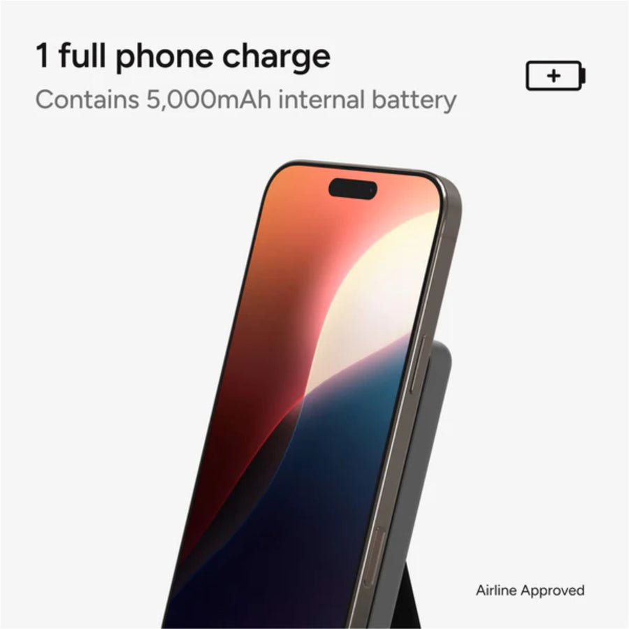 ZAGG 401118249 - mophie PowerStation mini with stand Qi2 Wireless 5k, Black