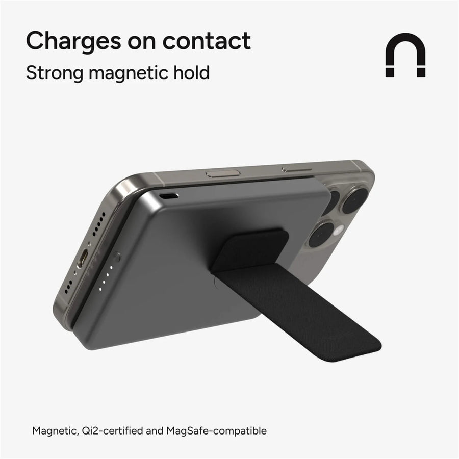 ZAGG 401118249 - mophie PowerStation mini with stand Qi2 Wireless 5k, Black