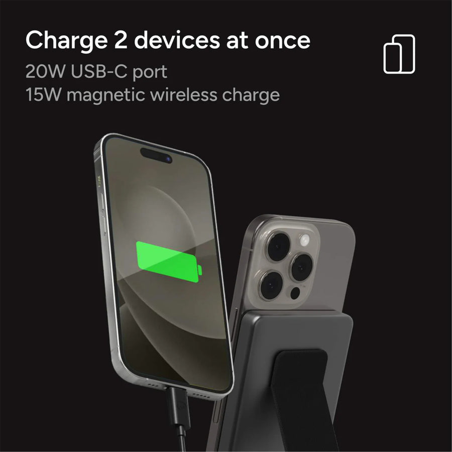 ZAGG 401118249 - mophie PowerStation mini with stand Qi2 Wireless 5k, Black