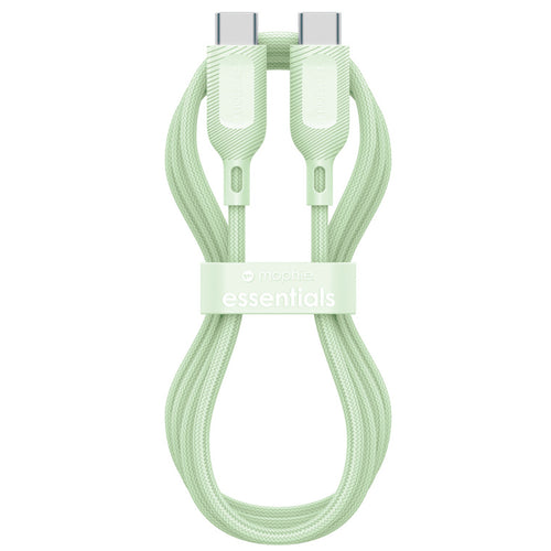 ZAGG 409916178 - mophie essential USB-C-C Cable (60W), Braided, 1M, Green