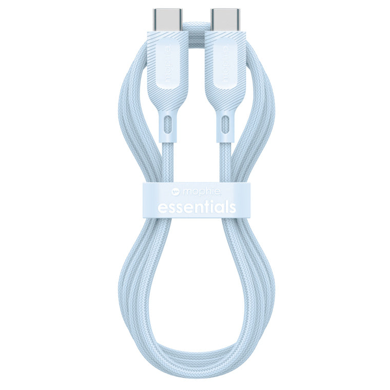 ZAGG 409916180 - mophie essential USB-C-auf-C Kabel (60W), geflochten, 2M, Blau