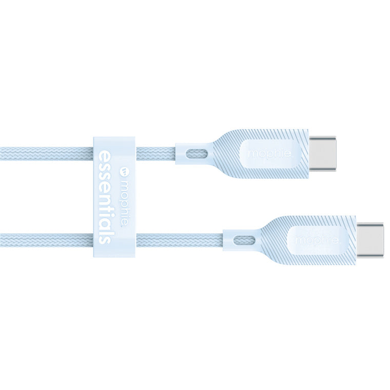 ZAGG 409916180 - mophie essential USB-C-auf-C Kabel (60W), geflochten, 2M, Blau