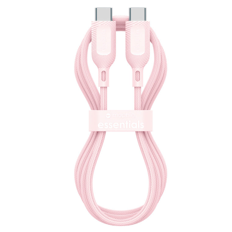 ZAGG 409916182 - mophie essential USB-C-C Kabel (60W), geflochten, 2M, Pink