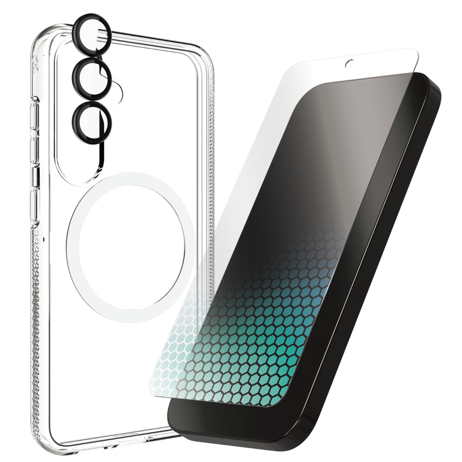 700517878 - ZAGG InvisibleShield Premium 3-in-1 Bundle (CPS, XTR & Prem Lens) for Samsung Galaxy S25