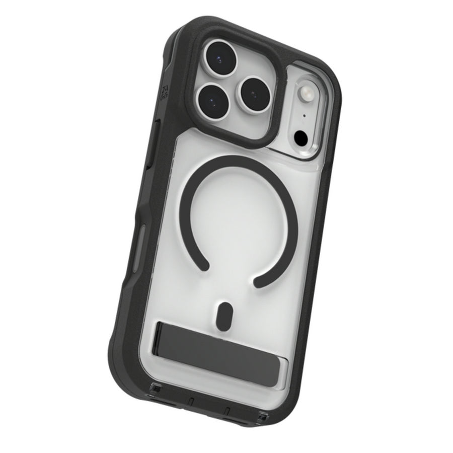 702320830 - ZAGG Rainier Snap Kickstand + Camera Control Button Case, Apple 17 Pro, Black (CC)
