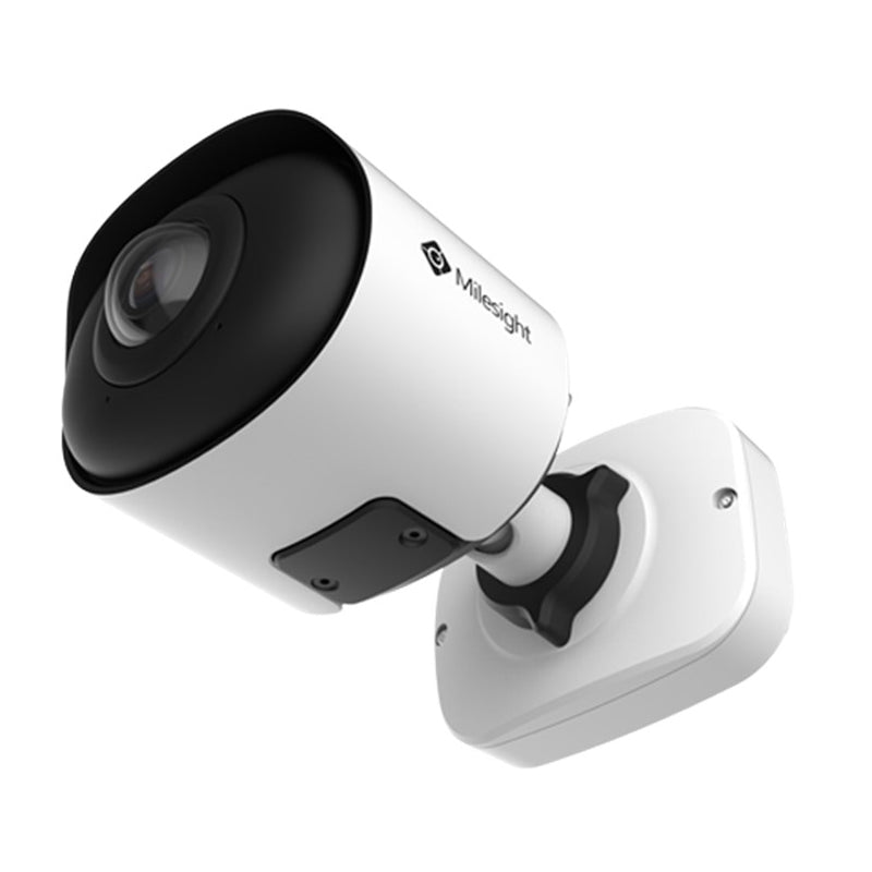 Milesight MS-C8165-PE - 4K NDAA AI 180° Panoramic Mini Bullet Network IP Camera - Junction Box