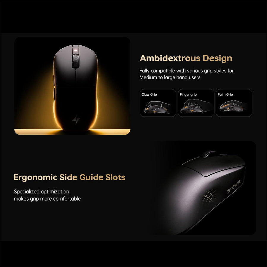 ATK Dragonfly A9 Ultra Lightweight  Wireless Mouse - Black
