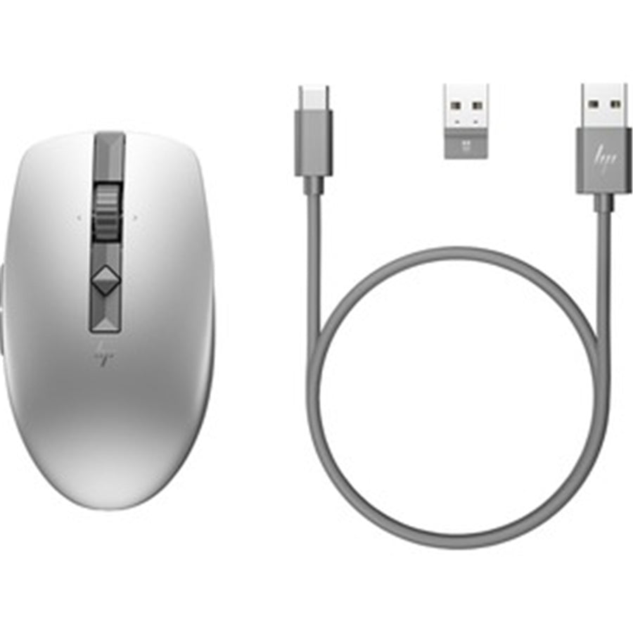 HP  6E6F1AA 710 Rechargeable Silent Mouse  1200 dpi 2.4 GHz wireless connection; Bluetooth 5.3