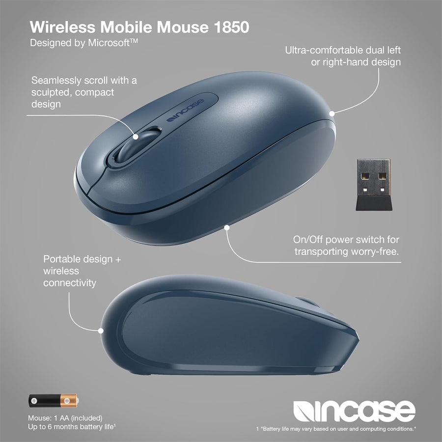 Incase Designed by Microsoft Mobile Mouse 1850 - Wool Blue
