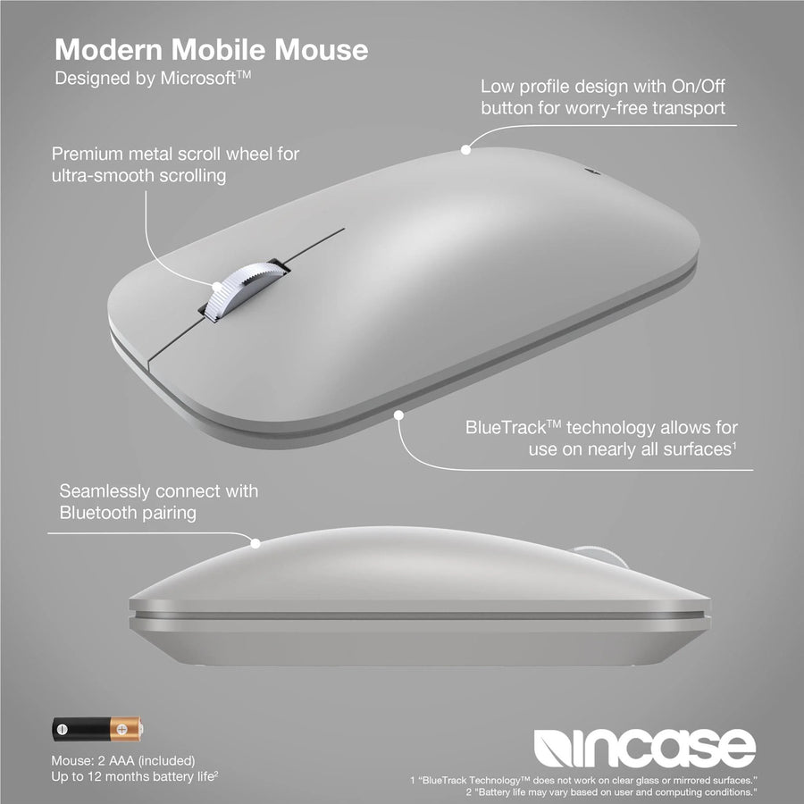KTF-00102 - Incase Modern Mobile Mouse Platinum