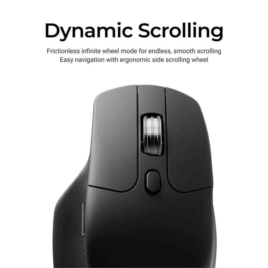 Keychron M6 Wireless Mouse PixArt 3395 (1K Polling Rate) All Silent Micro Switch - Black