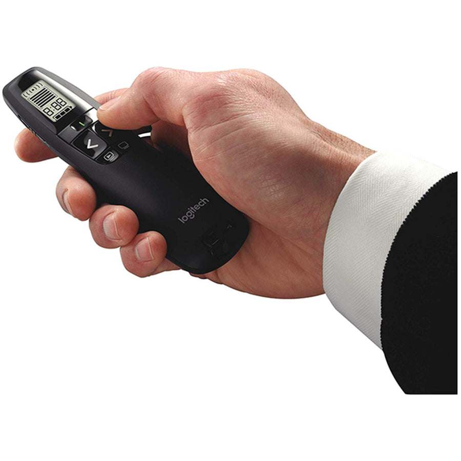 Logitech R800 Laser Presentation Remote, with LCD Display and Green Laser Points