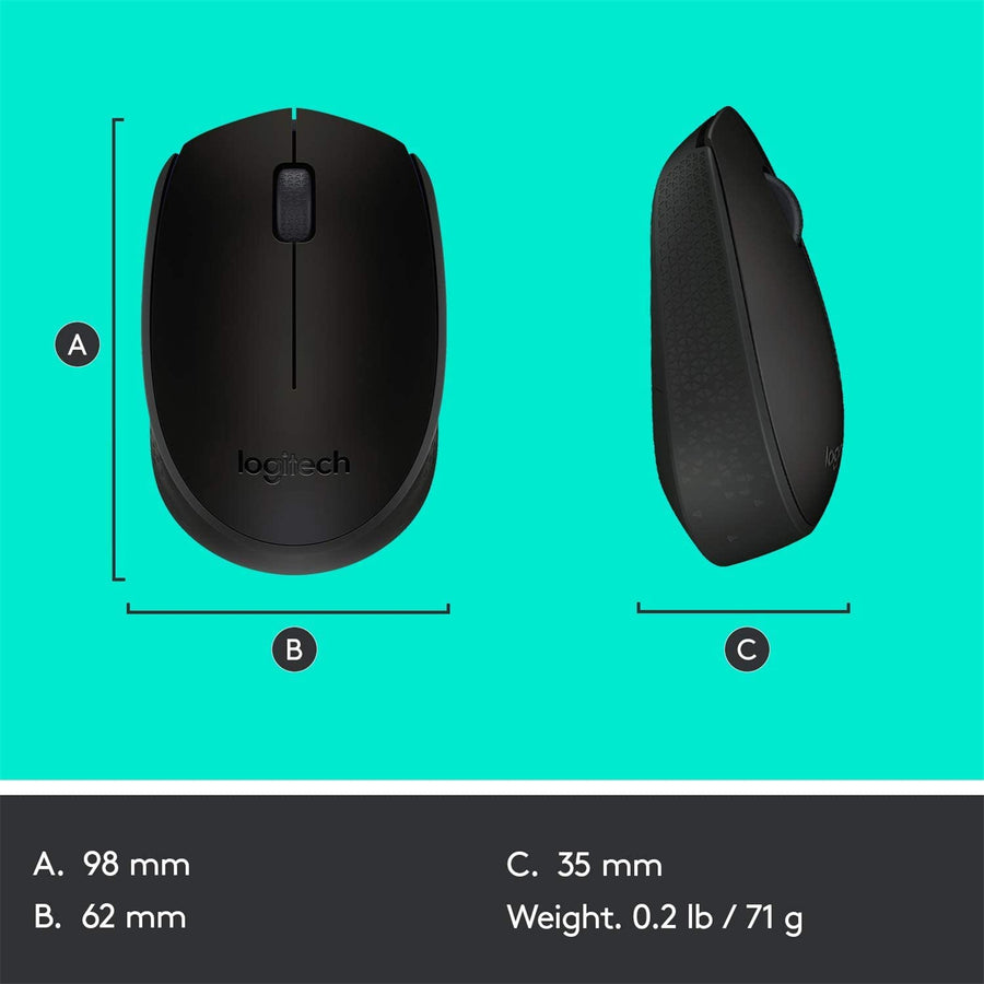 Logitech 910-004655 - M171 WIRELESS MOUSE - BLACK