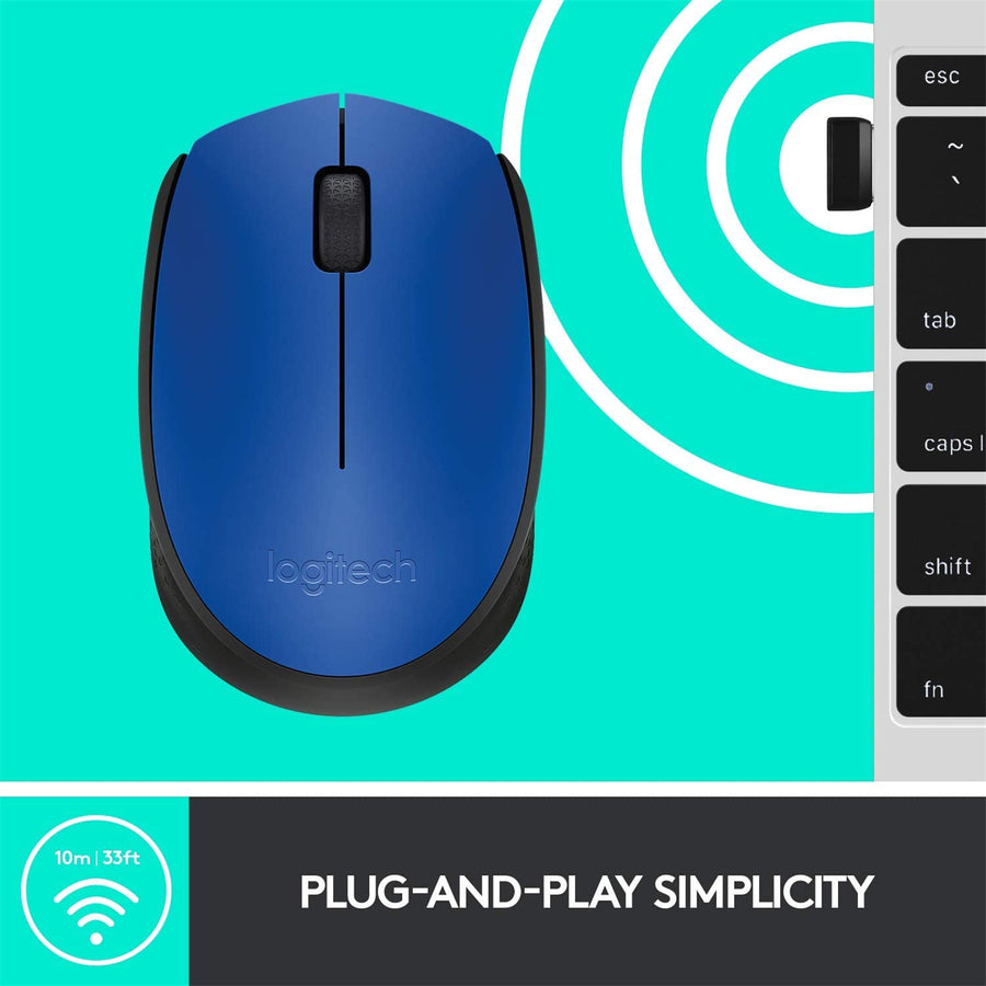 Logitech M171 Wireless Mouse - Blue