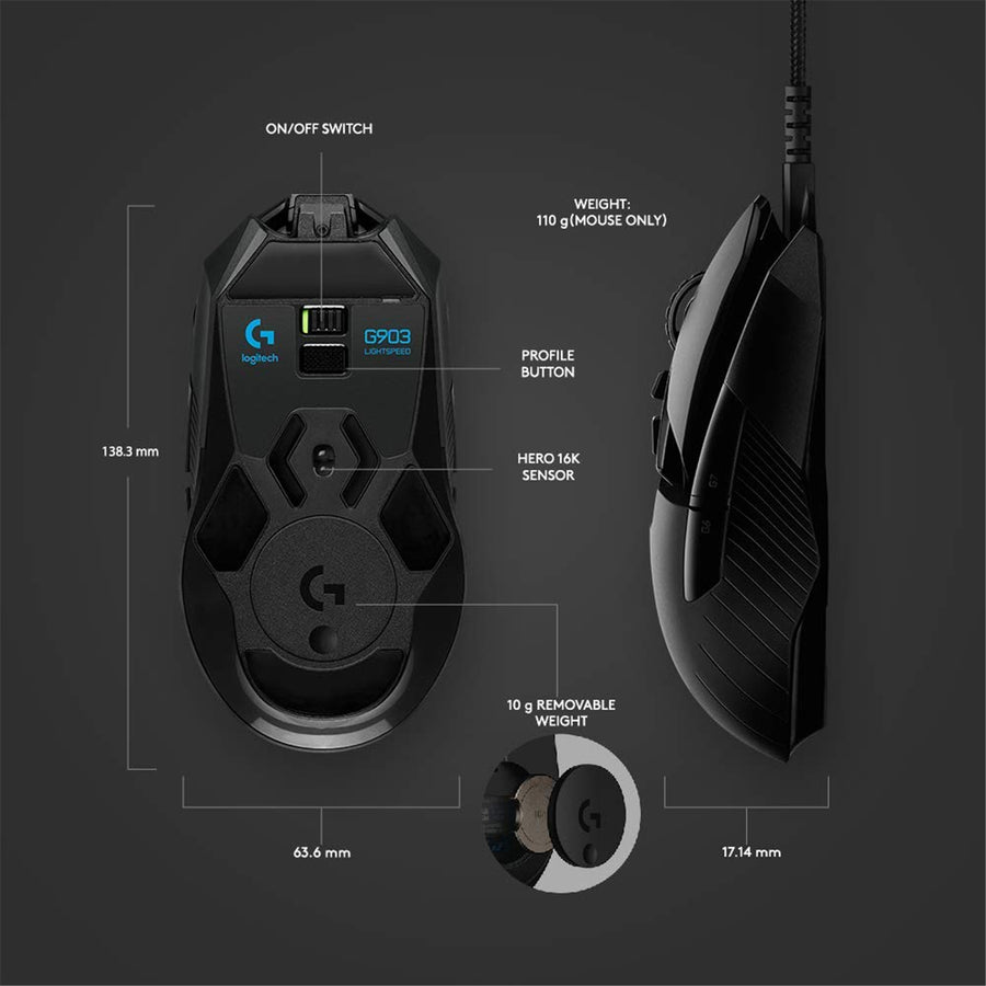 Logitech 910-005674 - G903 LIGHTSPEED GAMING MOUSE